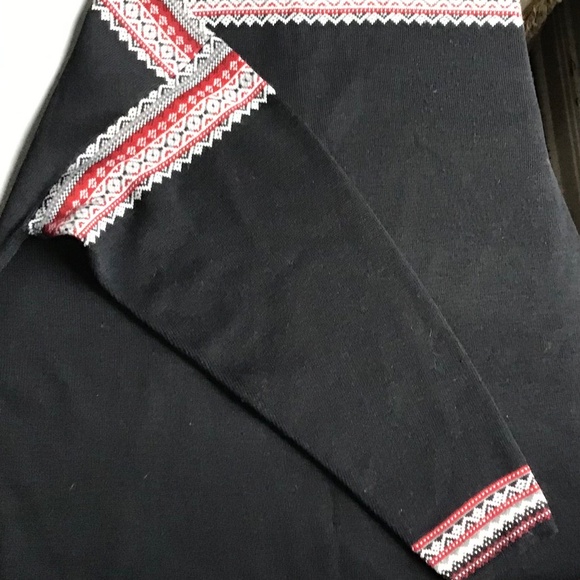 Bula black & red wool & Angora  3/4 zip  pullover Sz XL made in Hong Kong 🇭🇰 - Picture 5 of 14